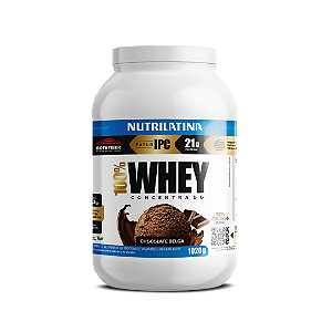 100% Whey Protein Concentrada Sabor Chocolate Belga 1020g Nutrilatina