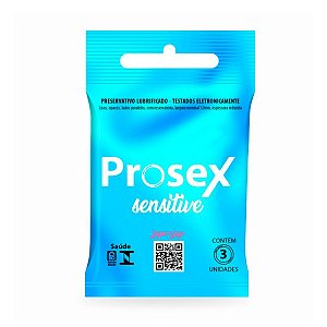 Preservativo Prosex Sensitive Premium Com 3 Unidades