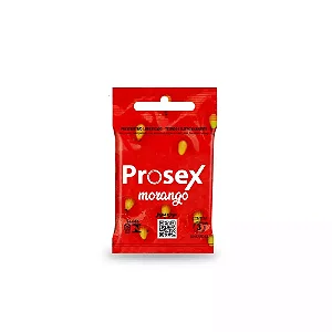 Preservativo Prosex Premium Morango Com 3 Unidades