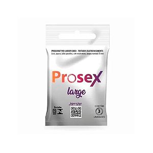 Preservativo Prosex Large Premium Com 3 Unidades