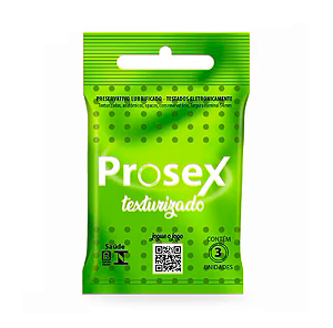 Preservativo Prosex Texturizado Premium Com 3 Unidades