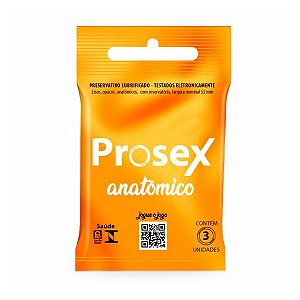 Preservativo Prosex Anatômico Premium Com 3 Unidades