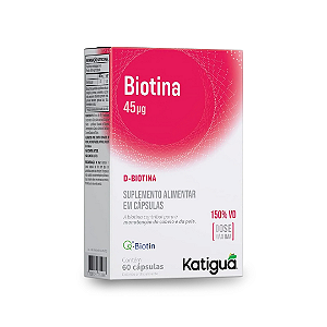 Biotina Dose Máxima 500mg 60 Cápsulas Katiguá