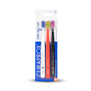 Escova Dental Curaprox 5460 Ultra Soft 3 Unidades Cores Sortidas