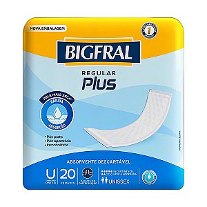Absorvente Geriátrico Bigfral Plus Regular 20 Unidades