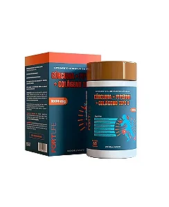 Cúrcuma + Piperina + Colágeno Tipo II 1000 mg com 60 Cápsulas Fortlife