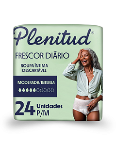 Roupa Íntima Descartável para Incontinência Unissex Plenitud Classic P/M – 24 Unidades