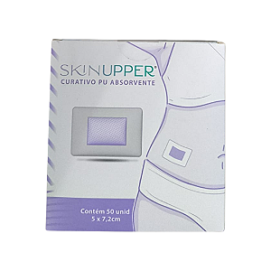 Curativo Transparente 5 x 7,2 cm com Compressa Absorvente 50 Unidades Skinupper