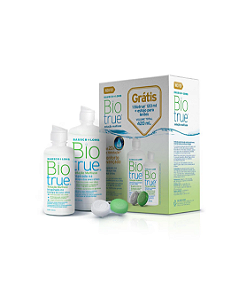 Kit Biotrue Solução para Lentes de Contato 300ml + 120ml + Estojo