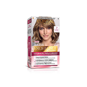 Tintura de Cabelo Imédia Excellence L'Oréal Paris Cor 7 Louro Natural