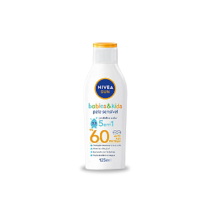 Protetor Solar FPS 60 Nivea Sun Kids & Babies Pele Sensível 125ml