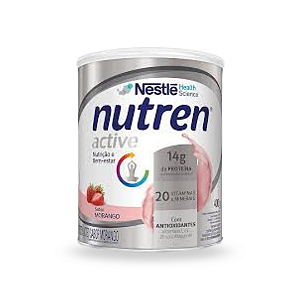 Suplemento em pó Nestlé Nutren Proteína sabor morango 400g