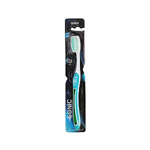 Escova Dental Azul Adulto Sonic Média Green