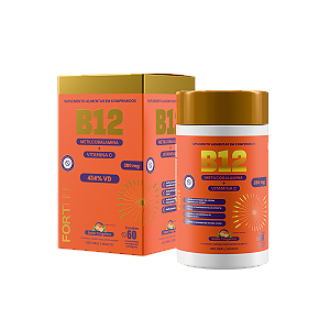Vitamina B12 + Vitamina C Sabor Tangerina com 60 Cápsulas Gelatinosas