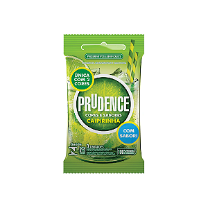 Preservativo Prudence Cores e Sabores Caipirinha Com 3 Unidades