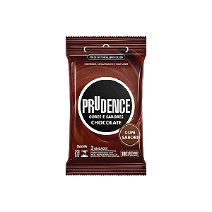 Preservativo Prudence Cores e Sabores Chocolate Com 3 Unidades