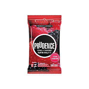 Preservativo Prudence Cores e Sabores Tutti - Frutti 3 Unidades