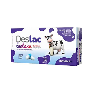 Deslac Lactase 10.000 Fcc Com 30 Comprimidos Mastigavel
