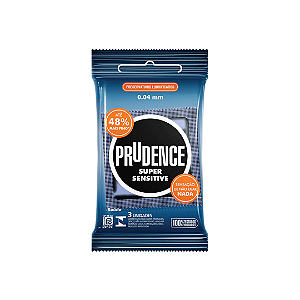 Preservativo Prudence Super Sensitive com 3 unidades