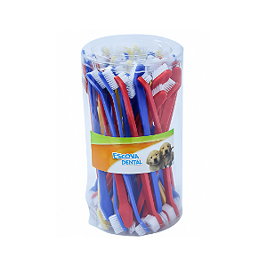 Escova Dental Dupla Pote Com 50 Unidades Vetys