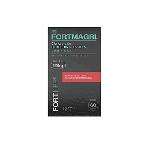 Suplemento Fortmagri Black Berberina + Evodia 1800mg Com 60 Cápsulas FortLife