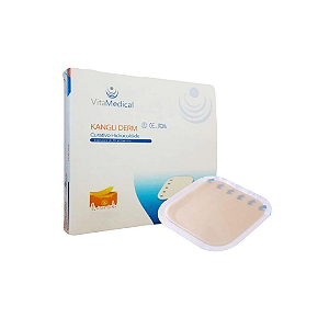 Curativo Hidrocloide Kangli Derm  Vita Medical  10x10 cm Extra Fino Com 10 Unidades