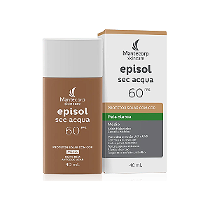Protetor Solar Facial Episol Sec Acqua Com Cor FPS 60 Médio 40ml