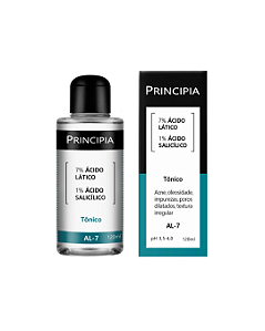 Tônico 7% Ácido Lático + 1% Ácido Salicílico Principia Skincare Al 7 120ml