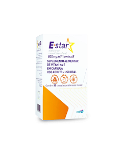 Vitamina E E-Star 800mg Com 30 cápsulas Gelatinosas
