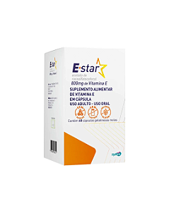 Vitamina E E-Star 800mg Com 60 cápsulas Gelatinosas
