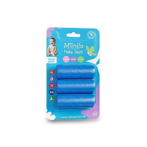 Puxa Saco Azul com 3 Refis Munila