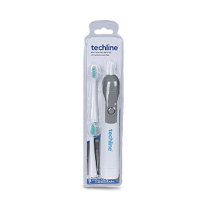 Escova Dental Elétrica Adulto Cinza Techline