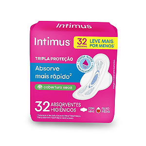 Absorvente Intimus Seca com Abas 32 unidades