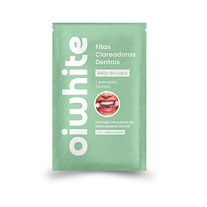 Fitas de Clareamento Dental Beijo de Coco com 7 Aplicações Oiwhite