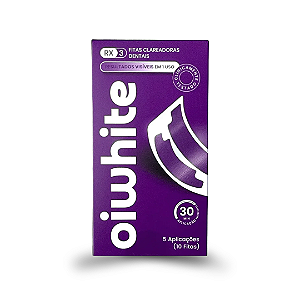 Fitas de Clareamento Dental Roxa Menta Cartucho com 5 Aplicações Oiwhite