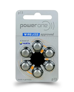 Bateria para Aparelho Auditivo P13 com 6 Unidades Power One