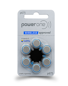 Bateria para Aparelho Auditivo P675 com 6 Unidades Power One