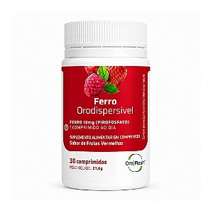 Lipofer Ferro 10mg OroFlash ODT Frutas Vermelhas 30 Comprimidos Orodispersíveis