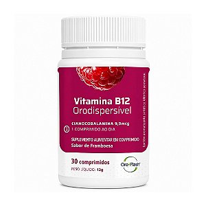 Vitamina B12 9,9 mcg OroFlash ODT Framboesa 30 Comprimidos Orodispersíveis