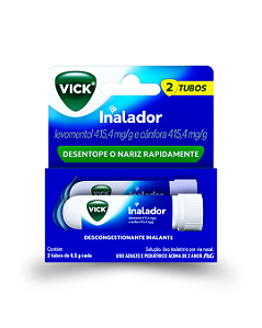 Vick Inalador 415 + 415 mg 0,5 g – Embalagem com 2 Unidades