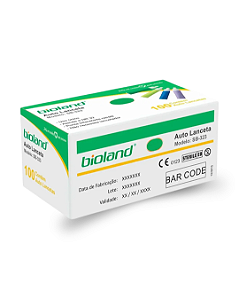 Lanceta de Segurança Bioland 28G Caixa com 100 Unidades