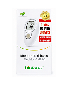 Monitor de Glicose G-425-3 Kit Completo Com 50 Fitas Bioland