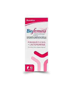 Probiótico com Lactoferrina Bio Femina 10 Cápsulas - Biosintética