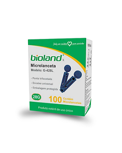 Microlanceta Bioland G-423L Caixa com 100 Unidades