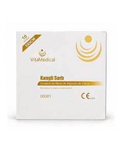 Curativo de Fibra de Alginato de Cálcio Kangli Sorb 5x5cm com 10 Unidades