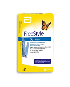 Tiras para Teste de Glicose FreeStyle Optium 50 Unidades