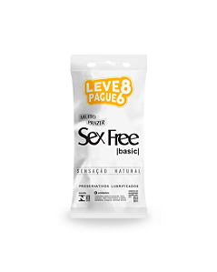 Preservativo Sex Free Basic Leve 8 Pague 6
