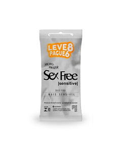 Preservativo Sex Free Sensitive Leve 8 Pague 6