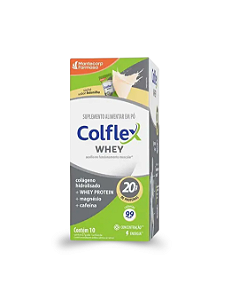 Suplemento Alimentar Colflex Whey Protein Sabor Baunilha com 10 Sachês