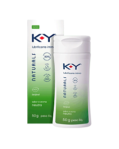 Gel Lubrificante Íntimo Beijável K-Y Naturals Neutro 50g